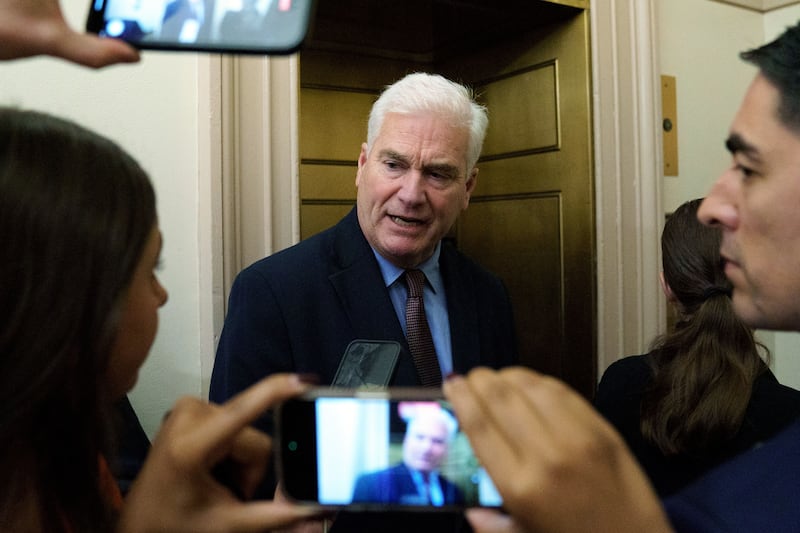 Tom Emmer has indicated he will not run for speaker and will instead try to be House majority leader. Photograph: Will Oliver/EPA