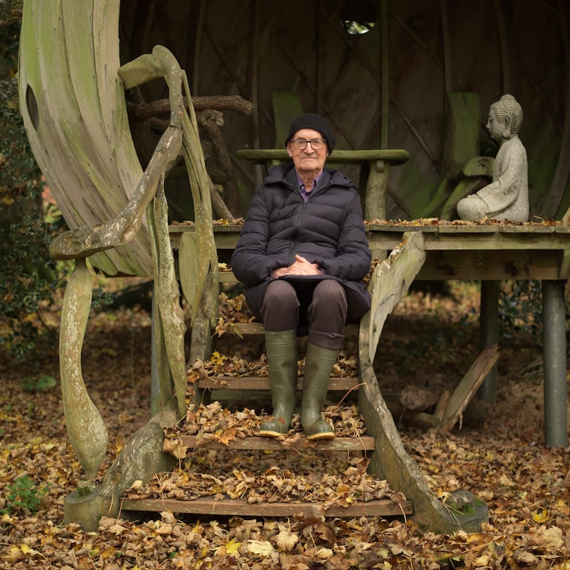 Thomas Pakenham at his arboretum. Photograph: Richard Johnston