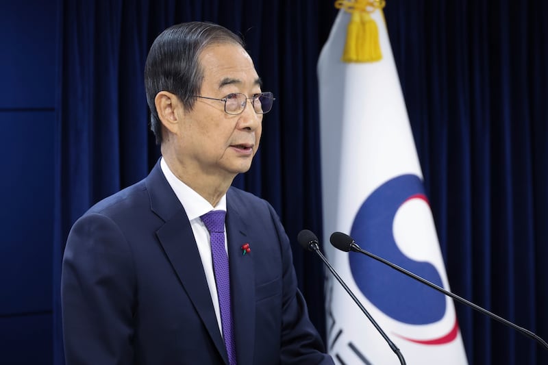 A political analyst at Myongji University in Seoul suggests that 'impeaching Han Duck-soo could increase concern over the economy’s external credibility'. Photograph: Choi Jae-koo/Yonhap/AP