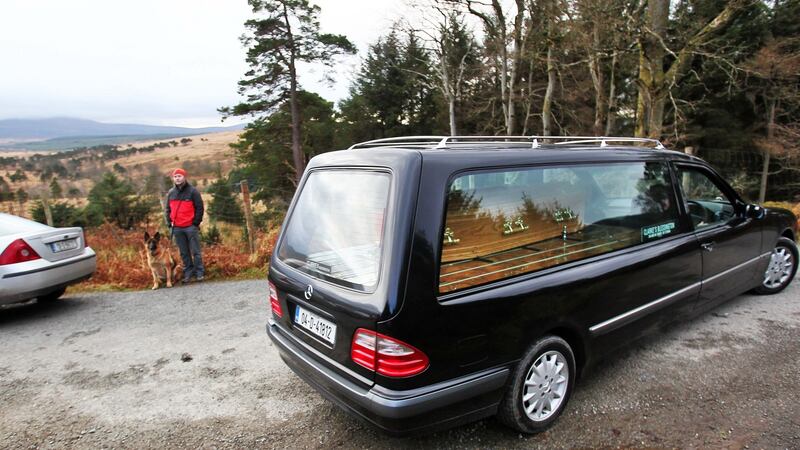 The scene at Kippure, near Sally Gap in the Dublin Mountains, where the body of Marioara Rostas was found. Photograph:   Colin Keegan/Collins