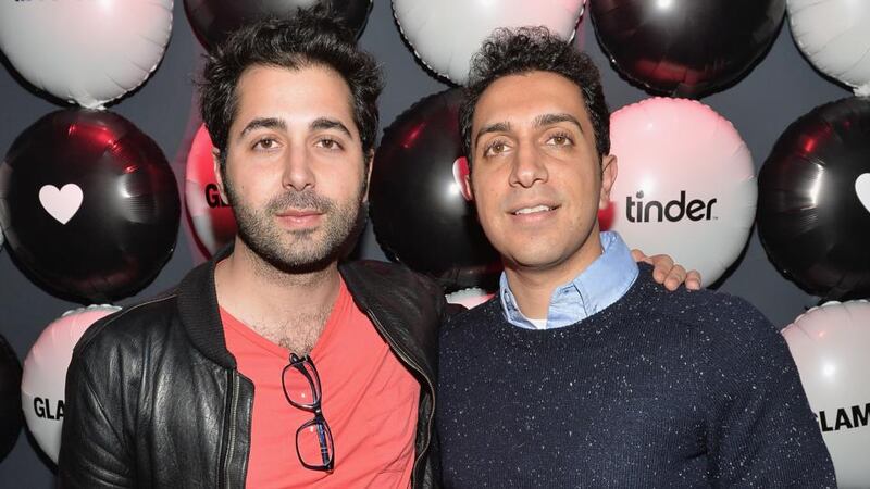 Justin Mateen,  Tinder’s  chief marketing officer(left) and Séan Rad, chief executive officer. Photograph: Michael Buckner/Getty Images