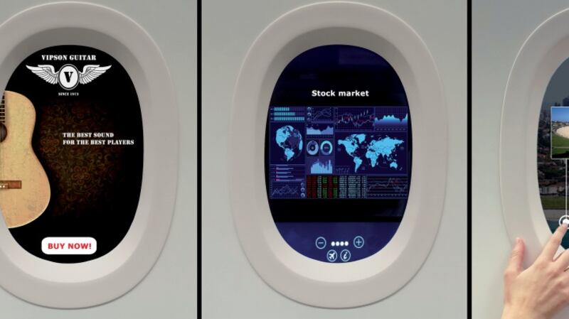 Vision Systems plans to cover plane windows with screens that can be used like computers