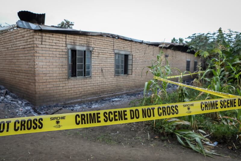 Lhubiriha Secondary School was attacked on Friday night. Photograph: Hajarah Nalwadda/AP