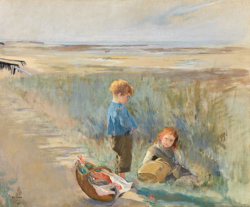 Eva Gonzalès, 1849-1883. Children Playing on Sand Dunes, Grandcamp, 1877-1878, oil on canvas. National Gallery of Ireland Collection