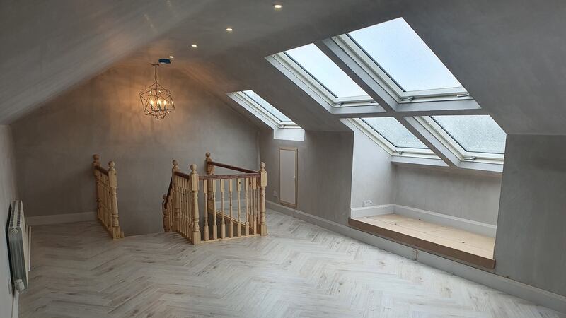 An attic conversion in Carlow by Mr Attic, with a quattro window