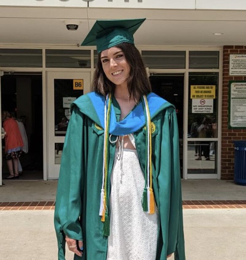 Grace Furlong on her graduation day from George Mason University.