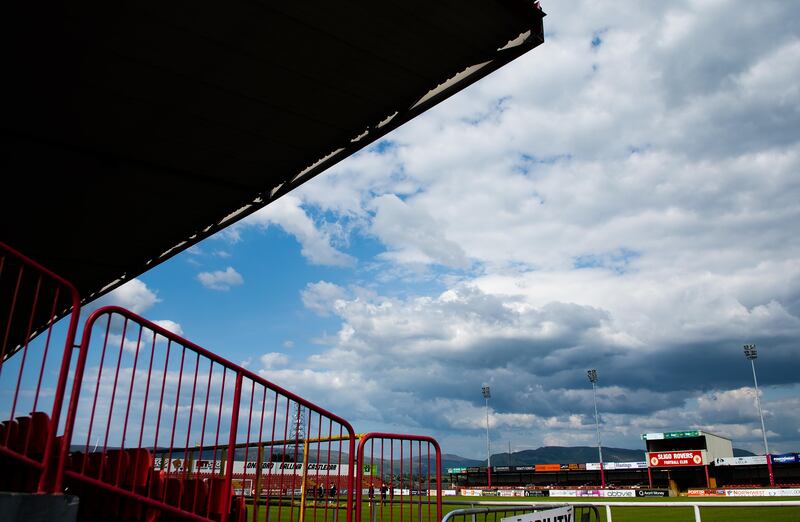 The Showgrounds, home of Sligo Rovers. Two new stands are planned for a 6,000-capacity stadium with modern facilities which the club chairman hopes will be open for the club’s centenary in 2028. Photograph: Evan Logan/Inpho