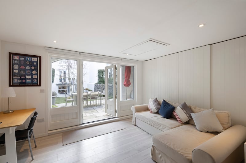 Interior of the New England style boathouse