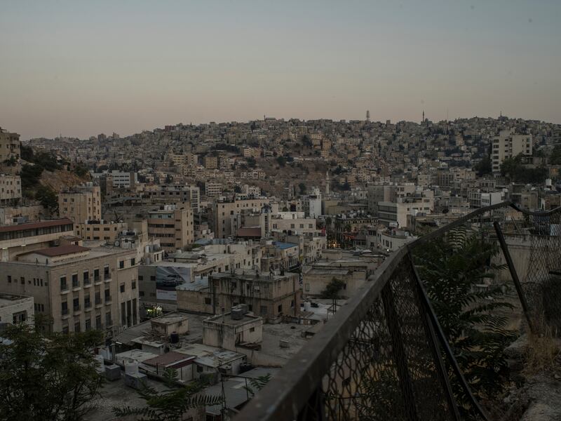 A view of Amman, where 40 per cent of Jordan’s population lives. Most of the water from rivers and aquifers is sent to Amman, but the shortage is greater in the south, which is hotter and drier than the rest of the country. Photograph: Laura Boushnak/The New York Times