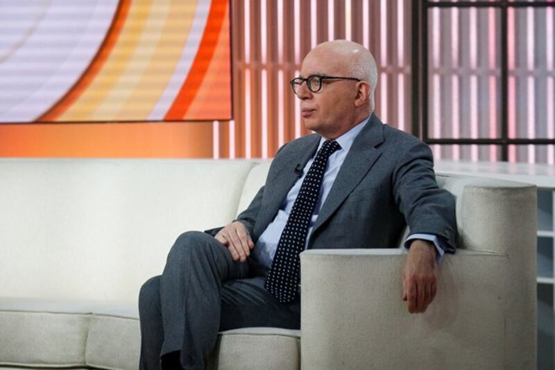 Author Michael Wolff on the set of NBC's 'Today' show prior to an interview about his book, which Trump denounced as a “work of fiction”. Photograph: Reuters