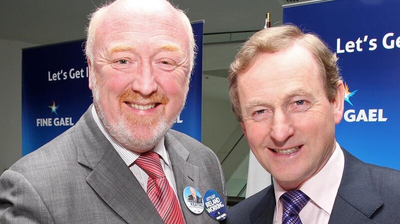 Derek Keating with former taoiseach Enda Kenny