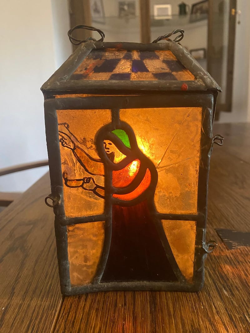 The stained glass lantern that WB Yeats used in his Co Galway home, Thoor Ballylee. Photograph: Ray Burke