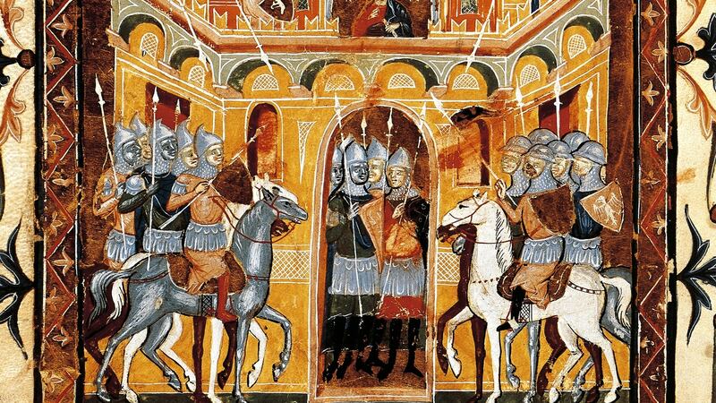 “For a thousand years, France has been the protector of Christians in the Middle East.” Photograph: The Crusaders laying siege to Jerusalem, miniature taken from Descriptio Terrae Sanctae by Burcardus Theutonicus or Burchard of Mount Sion, 14th century manuscript. Photograph: DeAgostini/Getty Images