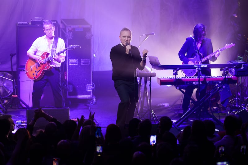 Morrissey at Vicar Street on Saturday night. Photograph: Fran Veale