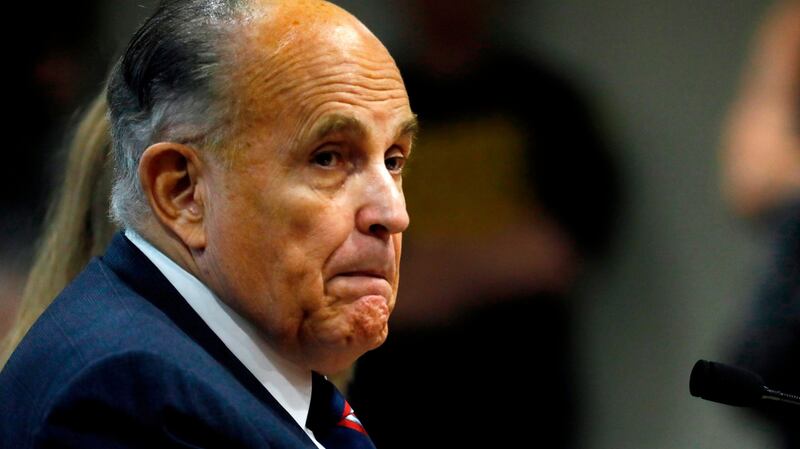 Donald Trump’s personal lawyer Rudy Giuliani. Photograph:   Jeff Kowalsky/AFP via Getty Images