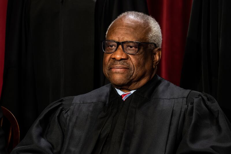 Justice Clarence Thomas was slapped with more revelations of ethics derelictions this past week. Photograph: Erin Schaff/New York Times
                      