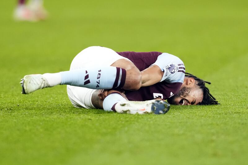 Aston Villa defender Tyrone Mings suffered an injury playing against West Ham on Sunday. Photograph: Nick Potts/PA Wire