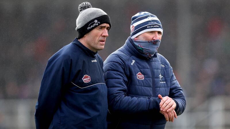 Glenn Ryan refuses to acknowledge that Kildare are improving until their safety in Division One is confirmed. Photograph: Ryan Byrne/Inpho