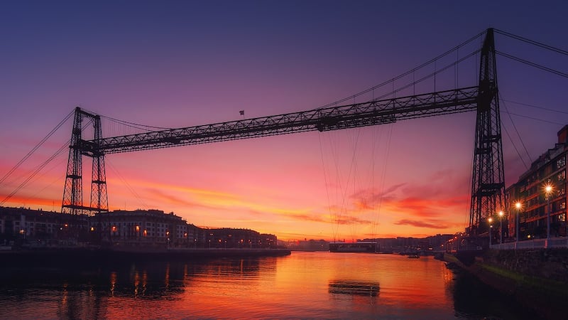 The Puente de Vizcaya, known locally as "Puente Colgante", translates as "hanging bridge"