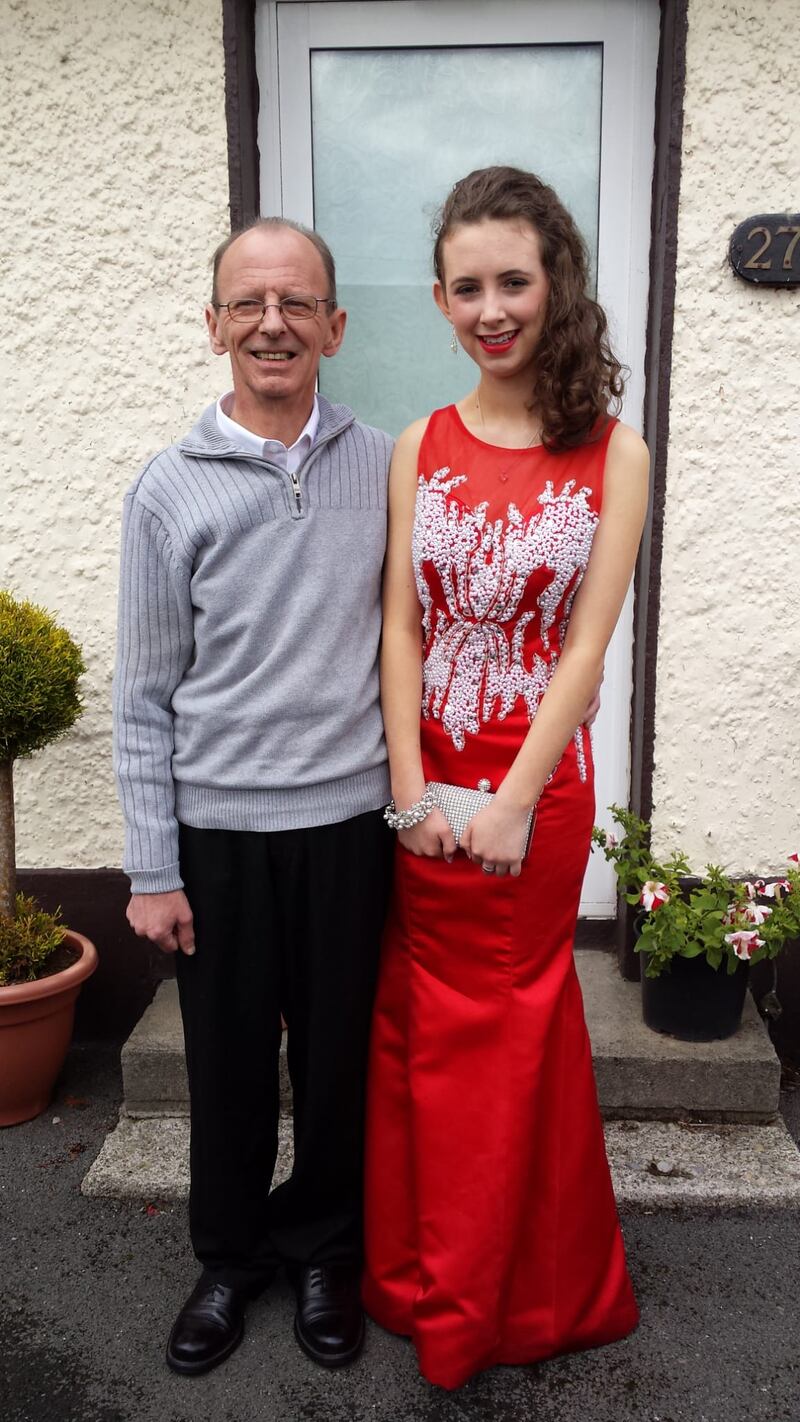 Lauren Burke with her father Derek Horan