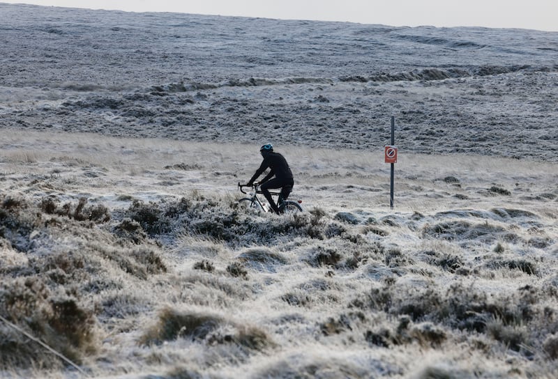 A cyclist in the Dublin Mountains. Photograph: Alan Betson/The Irish Times