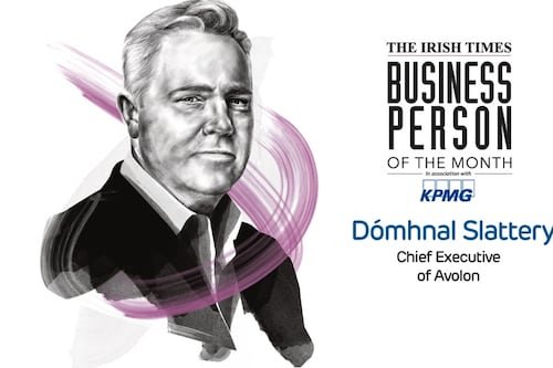 The Irish Times Business Person of the Month: Dómhnal Slattery