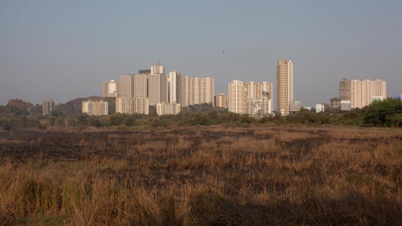 Buildings that have been erected over the last couple of decades in Thane, located just outside Mumbai, India. Photograph: Thomson Reuters Foundation