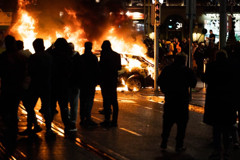 O'Connell Street in Dublin during the riots. Photograph: Sam Boal/Rollingnews.ie