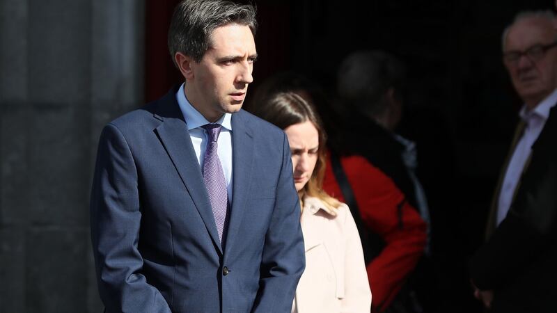 Minister for Health Simon Harris following a mass of remembrance and celebration of the life of Laura Brennan. Photograph:  Brian Lawless/PA Wire