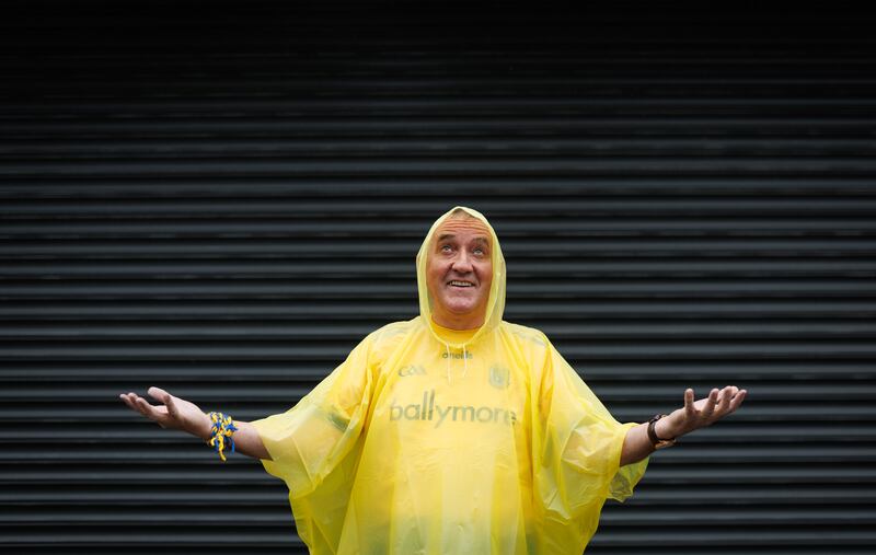 Roscommon fan Joe Dooley from Tulsk ahead of the game. Photograph: James Crombie/Inpho