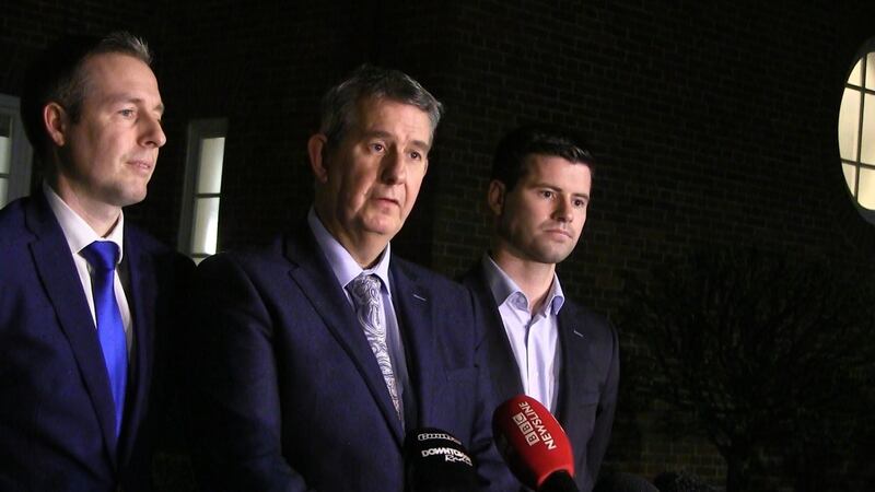 DUP MLA Edwin Poots (C): While Arlene Foster was setting up the Renewable Heat Incentive scheme, Poots was introducing all-Ireland children’s heart surgery and developing an assembly partnership with Sinn Féin. Photograph: David Young/PA