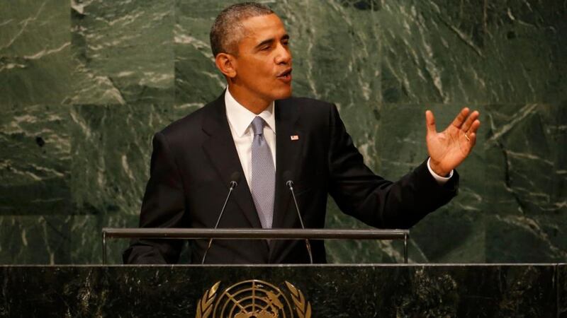 US pBarack Obama said Washington is prepared to work with Russia and Iran to try to end the war in Syria, he told  attendees during the 70th session of the United Nations General Assembly. Photograph: Mike Segar/Reuters