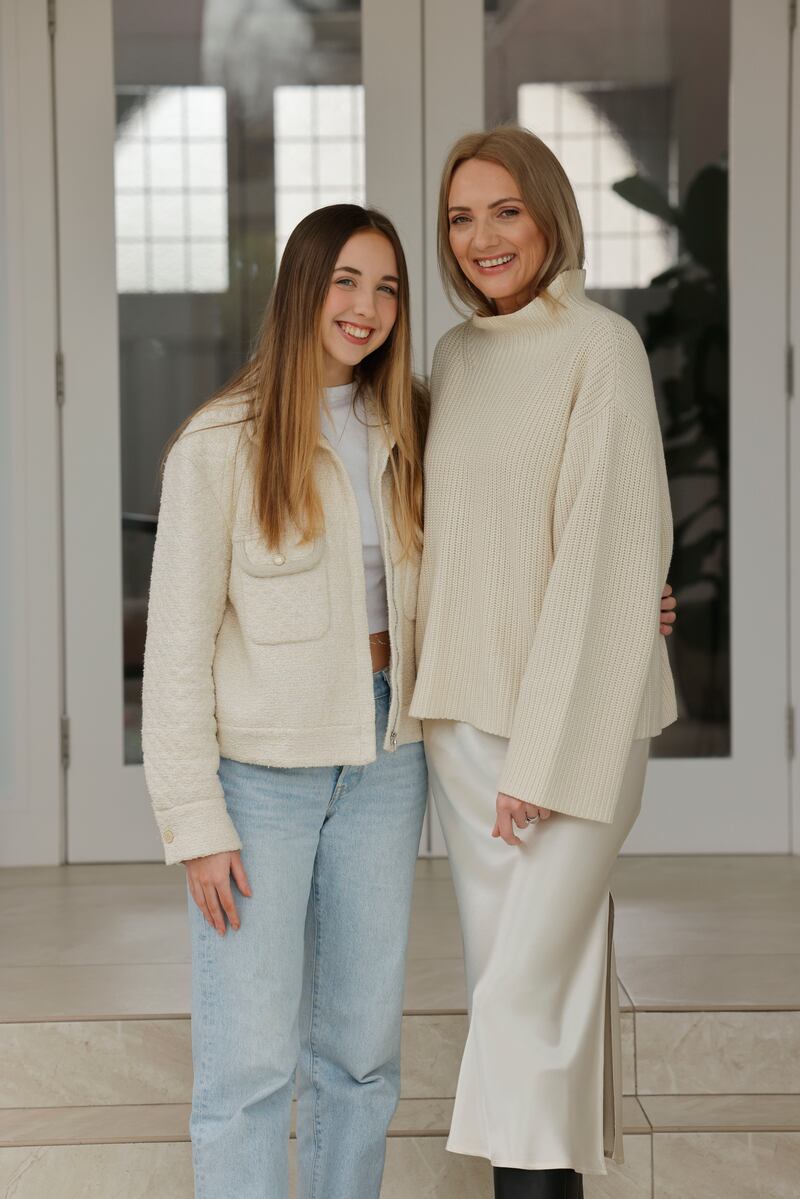 Ingrid Hoey and daughter Freya. Photograph: Alan Betson
