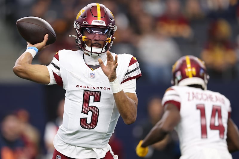 In his rookie season, Jayden Daniels led Washington to their first playoff victory in 19 years. Photograph: Sam Hodde/Getty Images