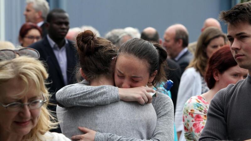 Students attend the UCD Berkeley Mass held in the Universities Church this afternoon. Photograph: Nick Bradshaw/The Irish Times