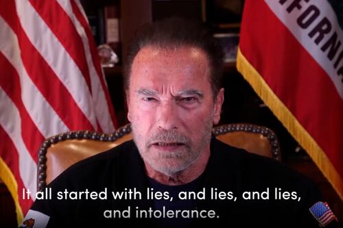 Arnold Schwarzenegger uses ‘Conan sword’ to condemn Trump as ‘worst president in US history’