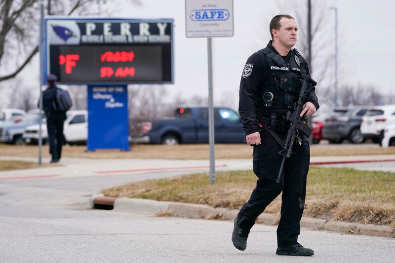 The suspect’s motive was being investigated and authorities were looking into his social media posts. Photograph: AP