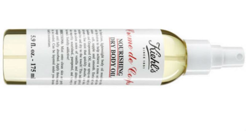 Kiehl’s Creme de Corps Nourishing Dry Body Oil (from €17.70 at Arnotts): apply it to clean, damp skin right after washing