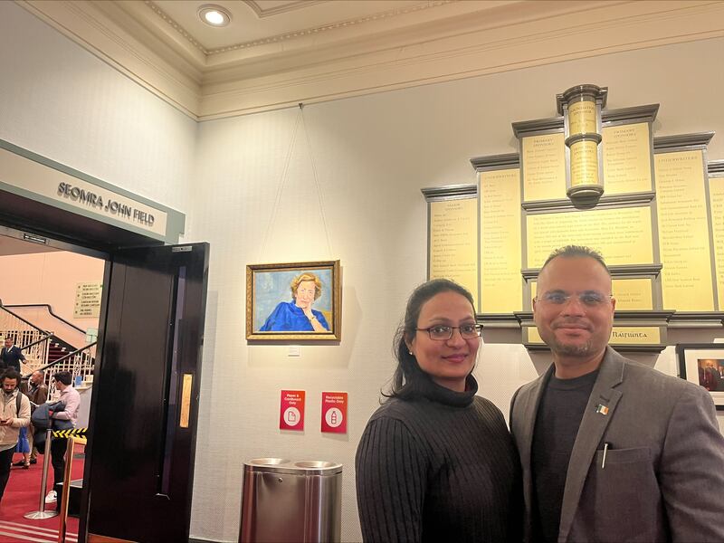 Kuldeep Sharma and Priyanka Dayma, from India at the Citizenship Ceremony at National Concert Hall