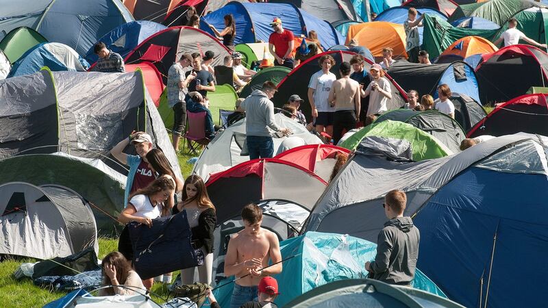 Electric Picnic: Jimi Hendrix is known as the party campsite; the Janis Joplin, Charlie Chaplin and Andy Warhol are far from the arenas but make up for it with space and relative peace. Photograph: Dave Meehan