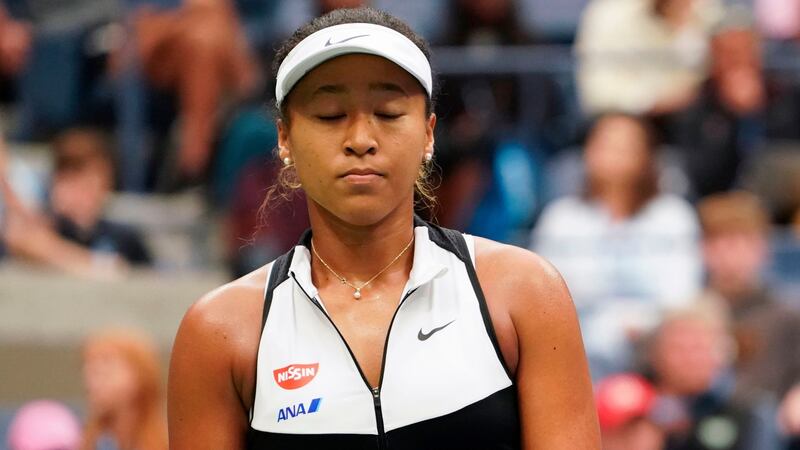 Naomi Osaka during her fourth round defeat against Belinda Bencic of Switzerland. Photograph: Getty Images