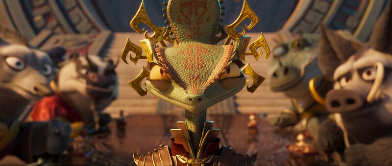 The Chameleon (voice of Viola Davis) in Kung Fu Panda 4. Photograph:: DreamWorks Animation