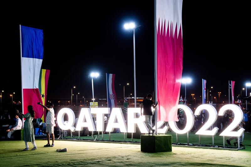 The dusty outer reaches of Doha are filled with sprawling neighborhoods. Photograph: Erin Schaff/The New York Times