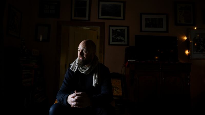 Cathal McNaughton at his home in Waterfoot. Photograph: Charles McQuillan