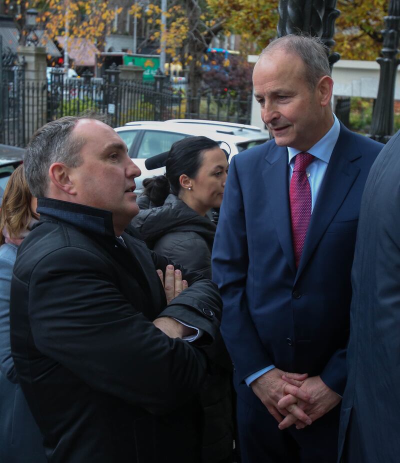 Marc MacSharry and Micheál Martin together in Dublin in 2019, when MacSharry was still in the party. Photograph: Gareth Chaney/Collins

