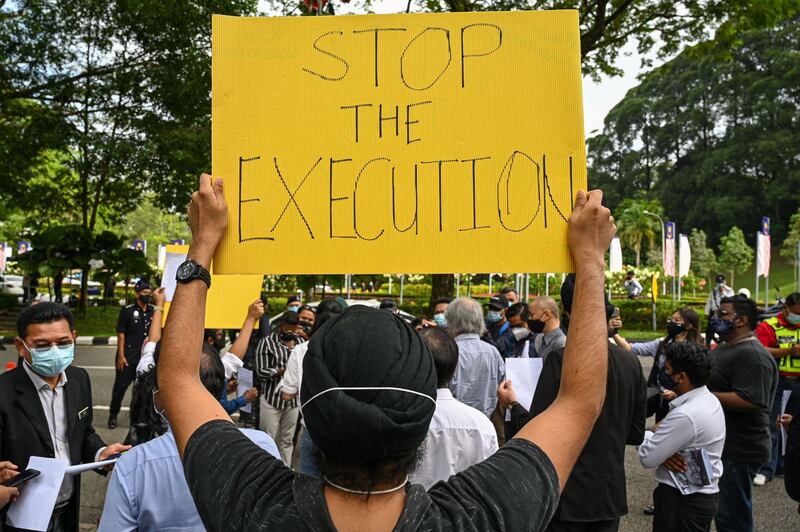 Sentences of the death penalty have continued to be handed down, even during the height of the pandemic when hearings were held over Zoom. Photograph: Mohd Rasfan/AFP via Getty