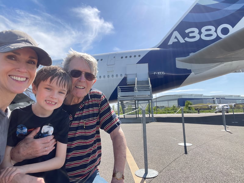 Maia Dunphy, her father Tom Dunphy and her son Tom Dunphy