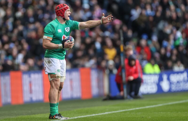 Ireland’s Josh van der Flier. Photograph: James Crombie/Inpho