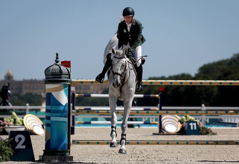 Ireland’s Shane Sweetnam onboard James Kann Cruz on his way to jumping clear. Photograph: Ryan Byrne/Inpho