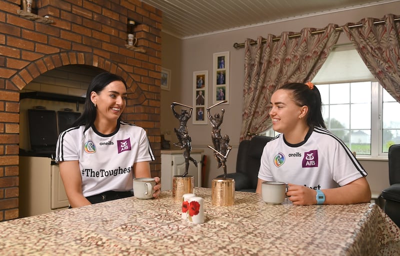 Niamh McGrath with her sister Siobhán. Photograph: Seb Daly/Sportsfile